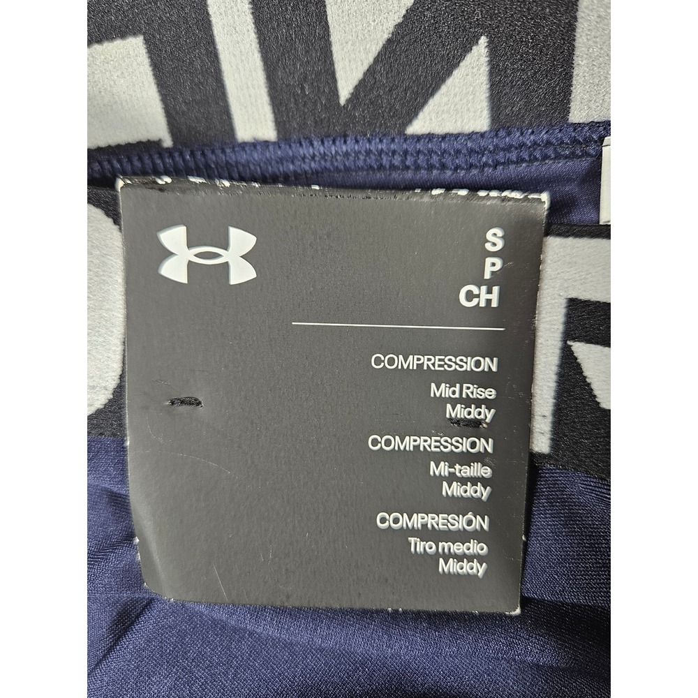Under Armour HeatGear Authentics Middy Compression Shorts Navy Blue Small - Picture 6 of 11